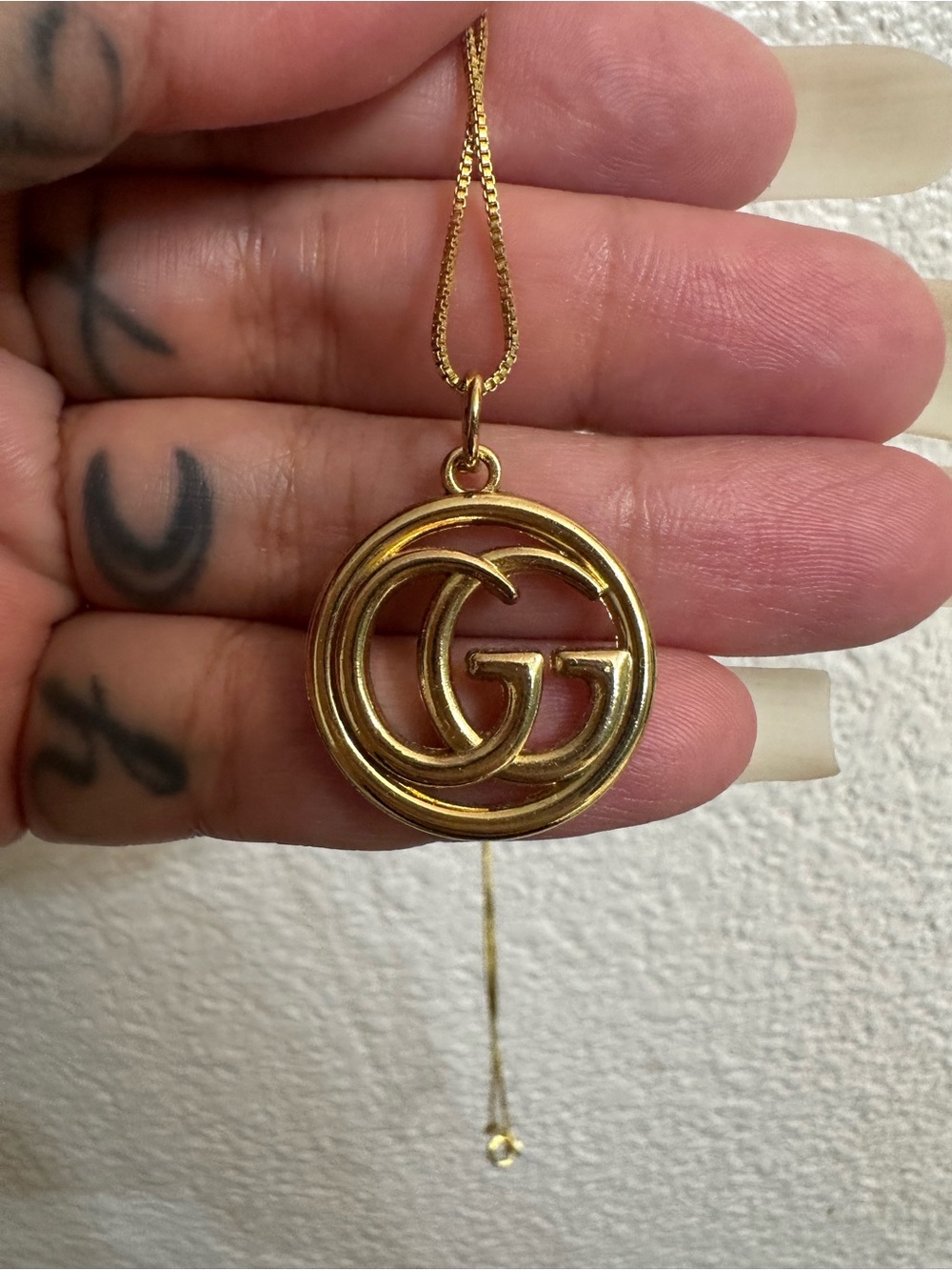 Upcycled Gucci Pendant/ Neckace